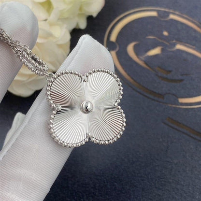[Lucky Star]CLOVER 25MM SILVER BIG CLOVER NECKLACE