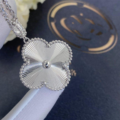 [Lucky Star]CLOVER 25MM SILVER BIG CLOVER NECKLACE
