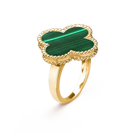 [Lucky Star]CLOVER MALACHITE RING