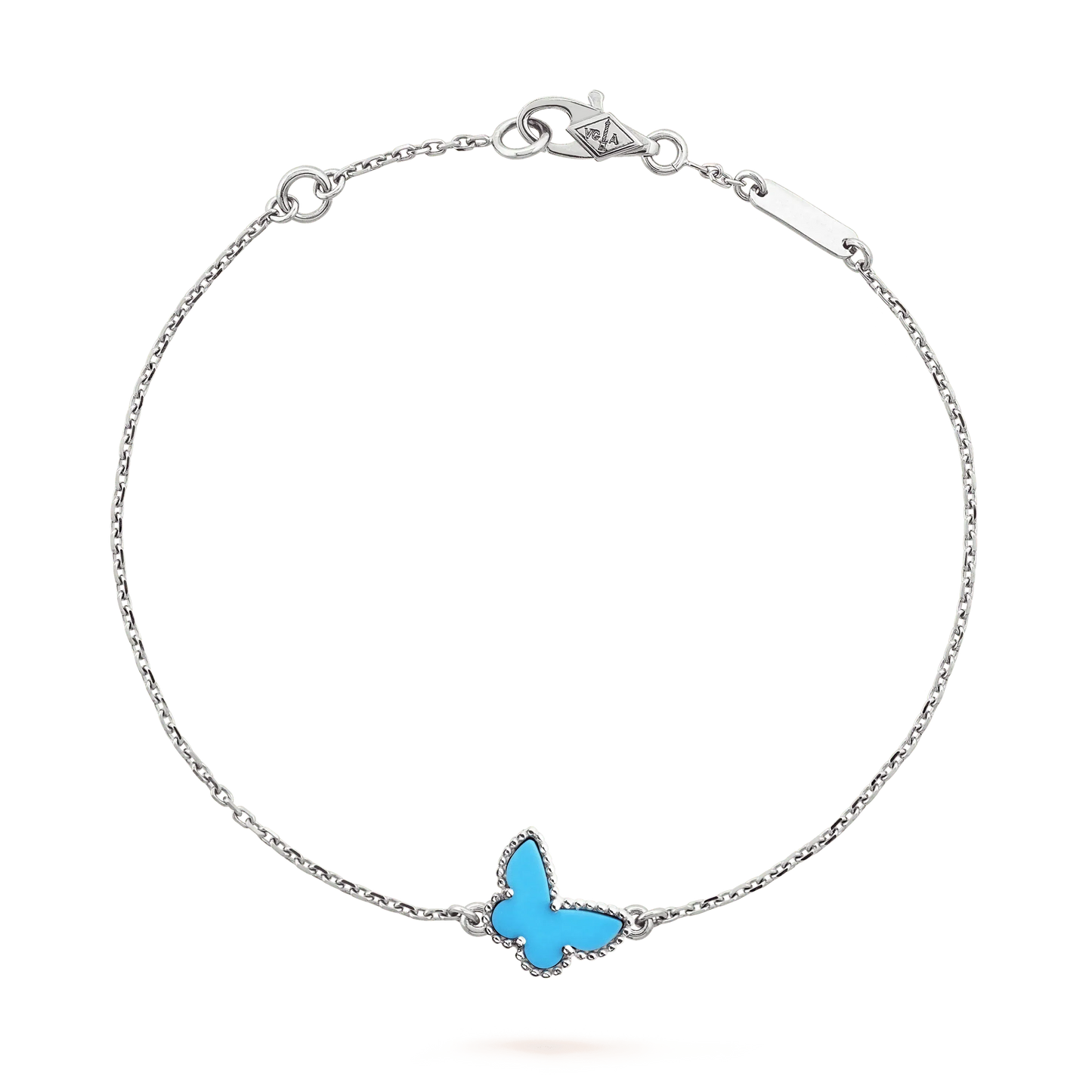 [Lucky Star]BUTTERFLY TURQUOISE BUTTERFLY BRACELET SILVER