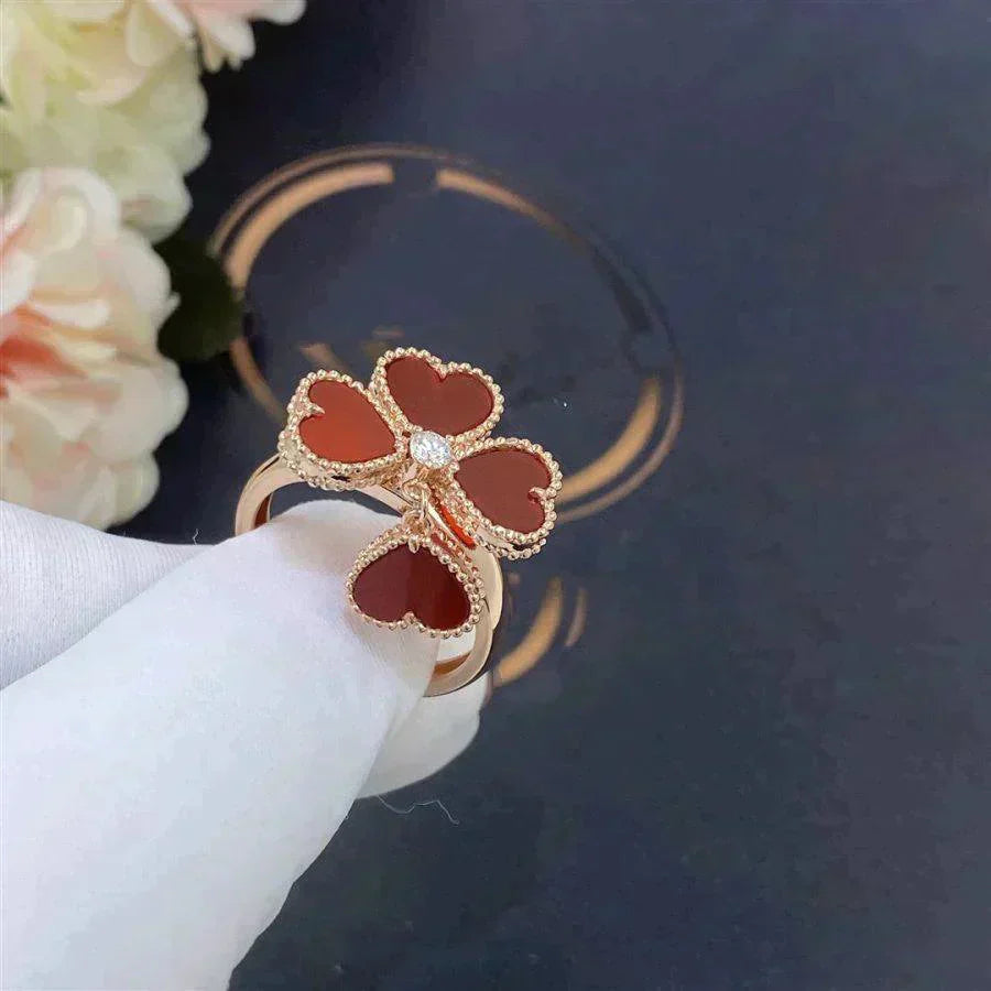 [Lucky Star]SWEET CLOVER CARNELIAN RING