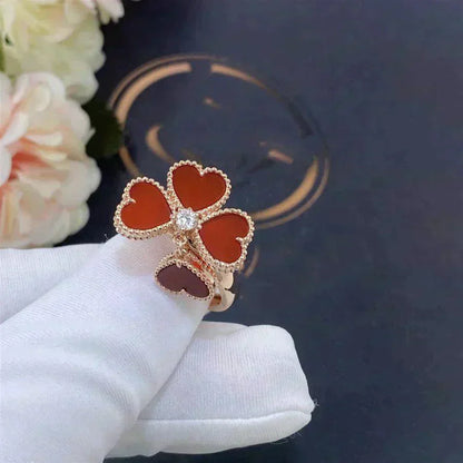 [Lucky Star]SWEET CLOVER CARNELIAN RING