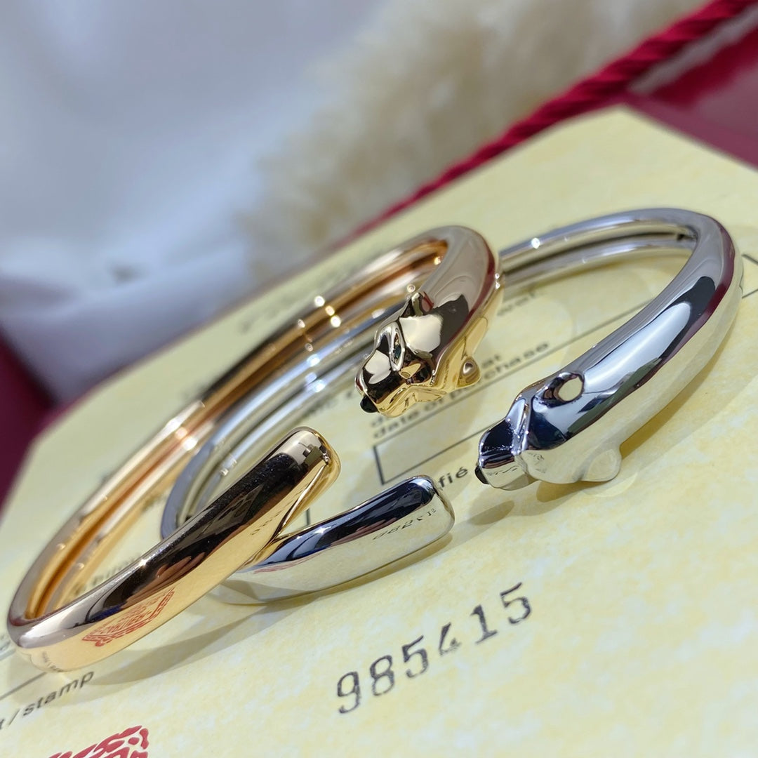 [Lucky Star]PANTHERE SILVER OPEN BRACELET