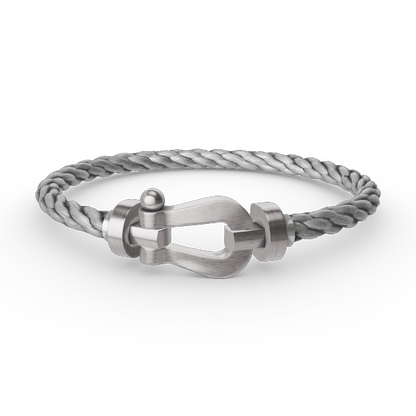 [Lucky Star]FORCE LARGE HORSESHOE NO DIAMOND BRACELET SILVER