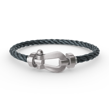 [Lucky Star]FORCE LARGE HORSESHOE NO DIAMOND BRACELET SILVER