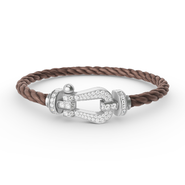 [Lucky Star]FORCE LARGE HORSESHOE FULL DIAMOND BRACELET SILVER
