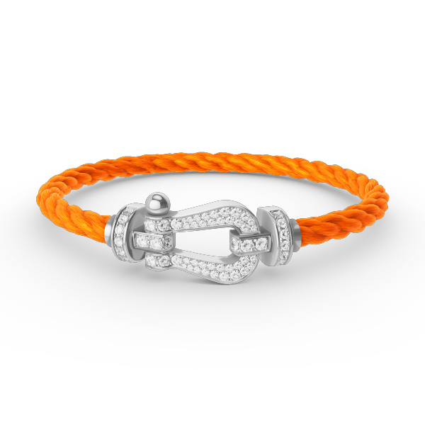 [Lucky Star]FORCE LARGE HORSESHOE FULL DIAMOND BRACELET SILVER
