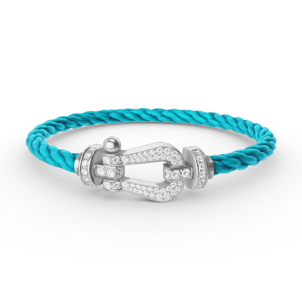 [Lucky Star]FORCE LARGE HORSESHOE FULL DIAMOND BRACELET SILVER