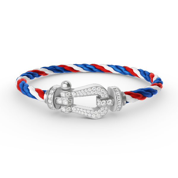 [Lucky Star]FORCE LARGE HORSESHOE FULL DIAMOND BRACELET SILVER