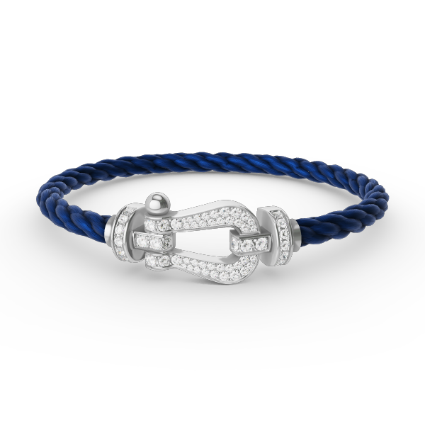 [Lucky Star]FORCE LARGE HORSESHOE FULL DIAMOND BRACELET SILVER