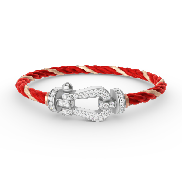 [Lucky Star]FORCE LARGE HORSESHOE FULL DIAMOND BRACELET SILVER