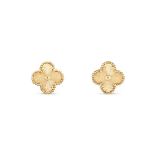 [Lucky Star]CLOVER MEDIUM 1 MOTIFS LASER EARRINGS