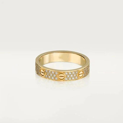 [Lucky Star]LOVE RING 3.6MM DIAMOND PAVED
