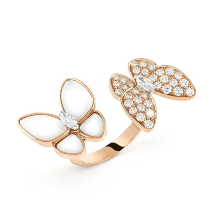 [Lucky Star]TWIN BUTTERFLY DIAMOND MOP RING