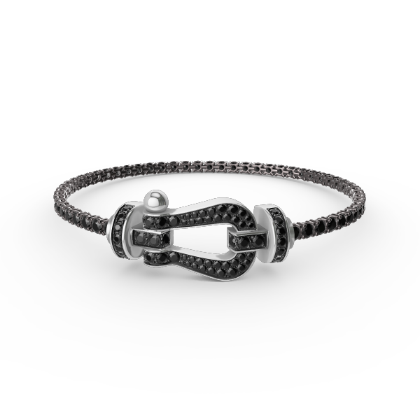 [Lucky Star]FORCE  LARGE HORSESHOE FULL DIAMOND TENNIS BRACELET