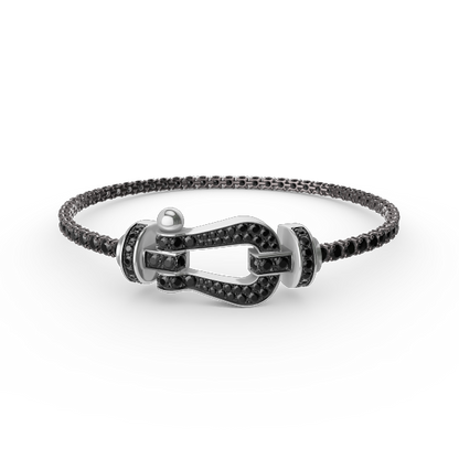 [Lucky Star]FORCE  LARGE HORSESHOE FULL DIAMOND TENNIS BRACELET